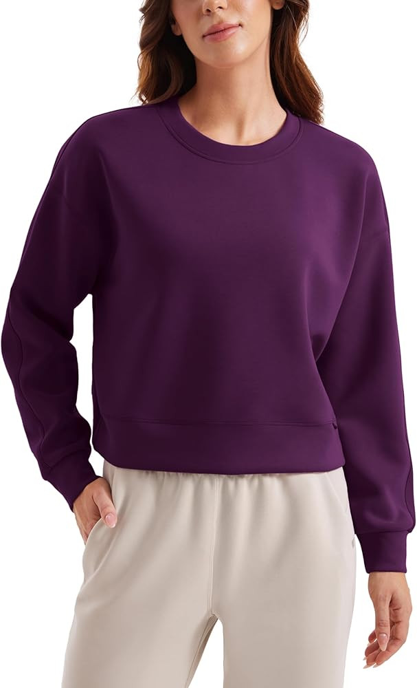 CRZ YOGA Womens SoftAura Crewneck Sweatshirt Long Sleeve Workout Casual Pullover Tops Basic Fall ... | Amazon (US)