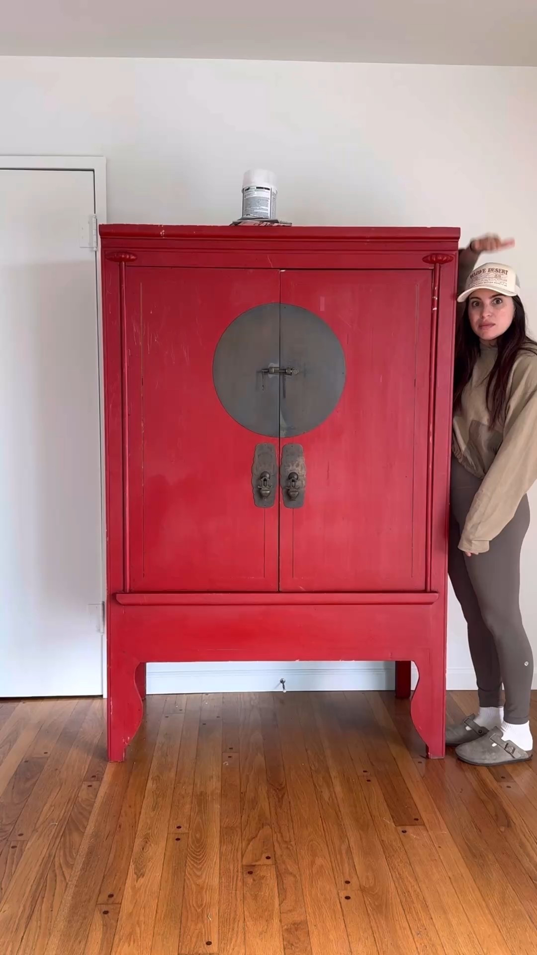 How refinished this cabinet! 🤯 #diy #furniture