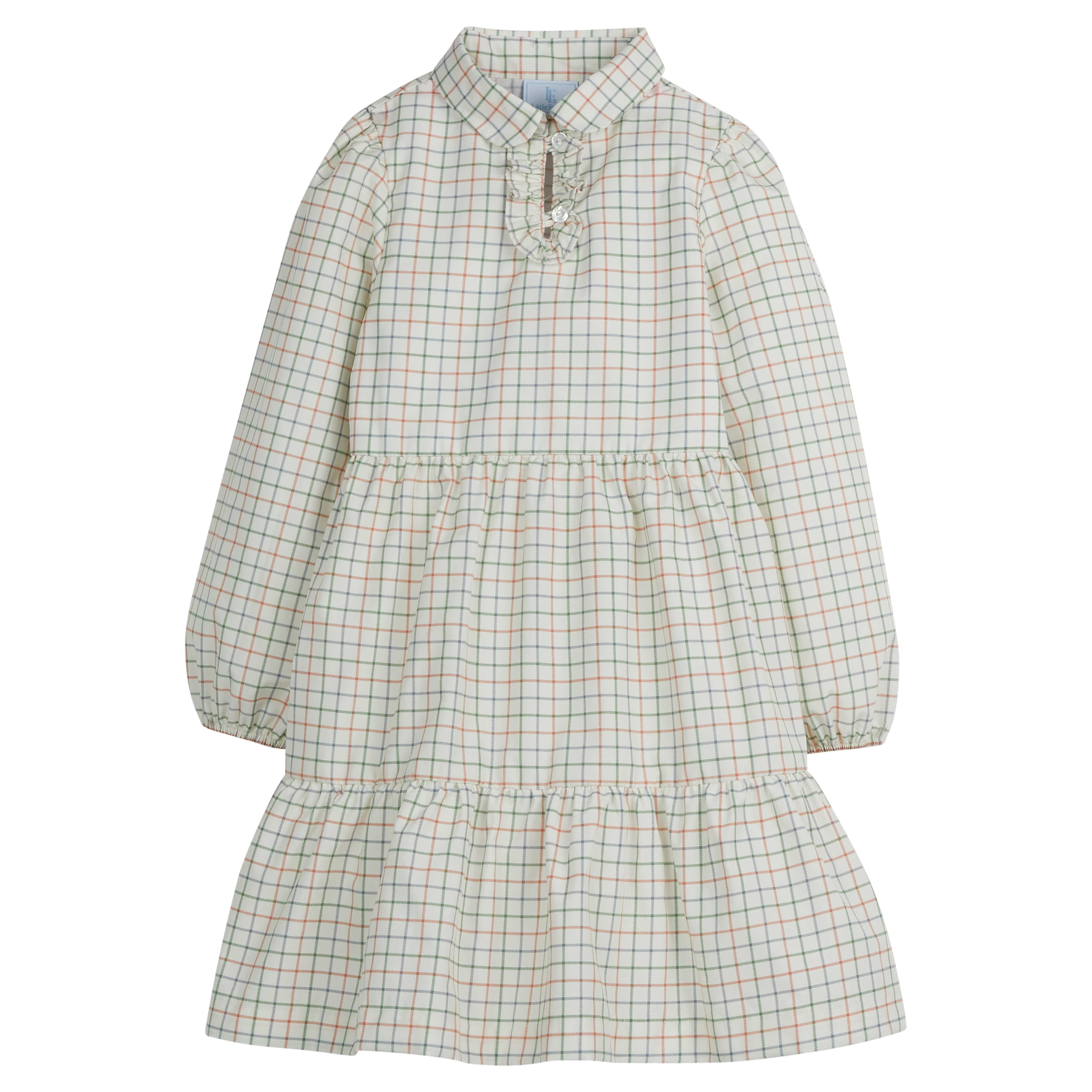 Kids Hunter Tattersall Dress - Girl's Boutique Outfit | Little English