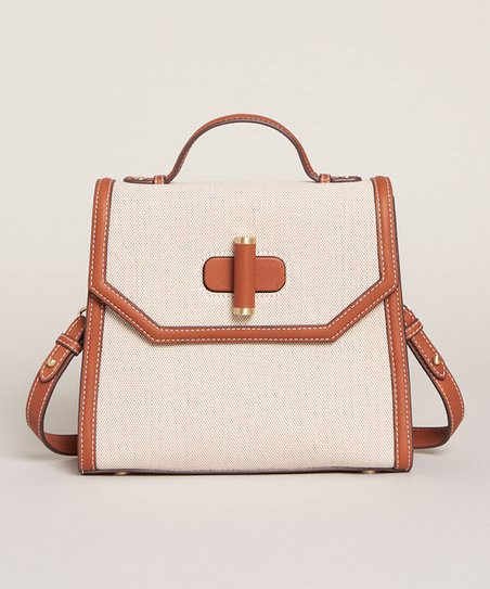 Spartina 449 Medium Beige & Saddle Brown Beatrice Satchel | Zulily