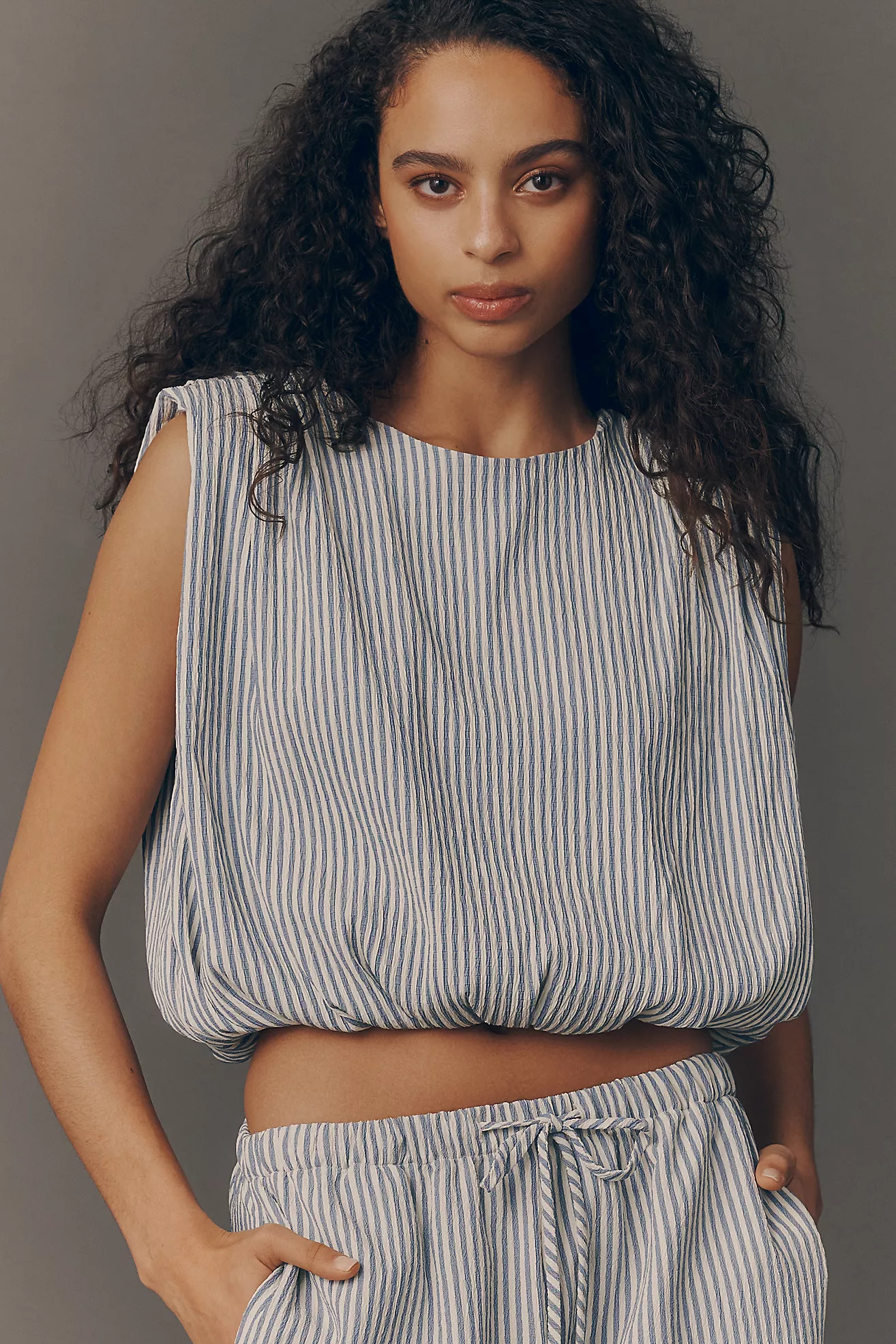 Bishop + Young Seraphina Stripe Bubble Top | Anthropologie (US)