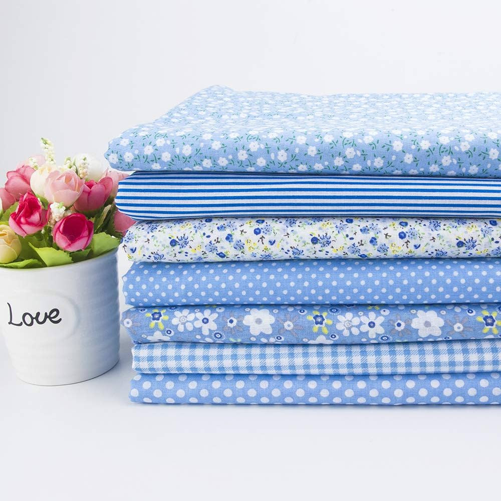 7Pcs 20" x 20" Cotton Fabric DIY Making Supplies Quilting Patchwork Fabric Fat Quarter Bundles DI... | Amazon (US)