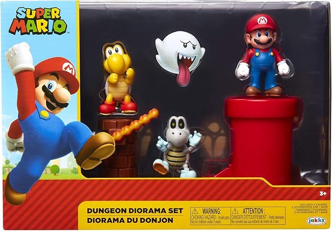 Super Mario Nintendo Dungeon 2.5” Figure Multipack Diorama Set with Accessories | Amazon (US)
