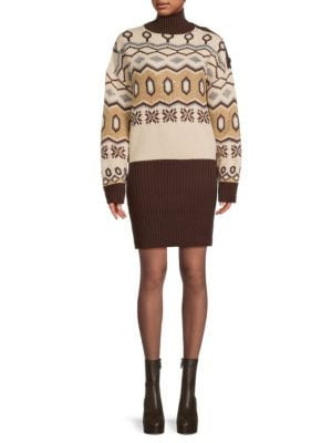 Goldie ​Fair Isle Knit Mini Sweater Dress | Saks Fifth Avenue OFF 5TH