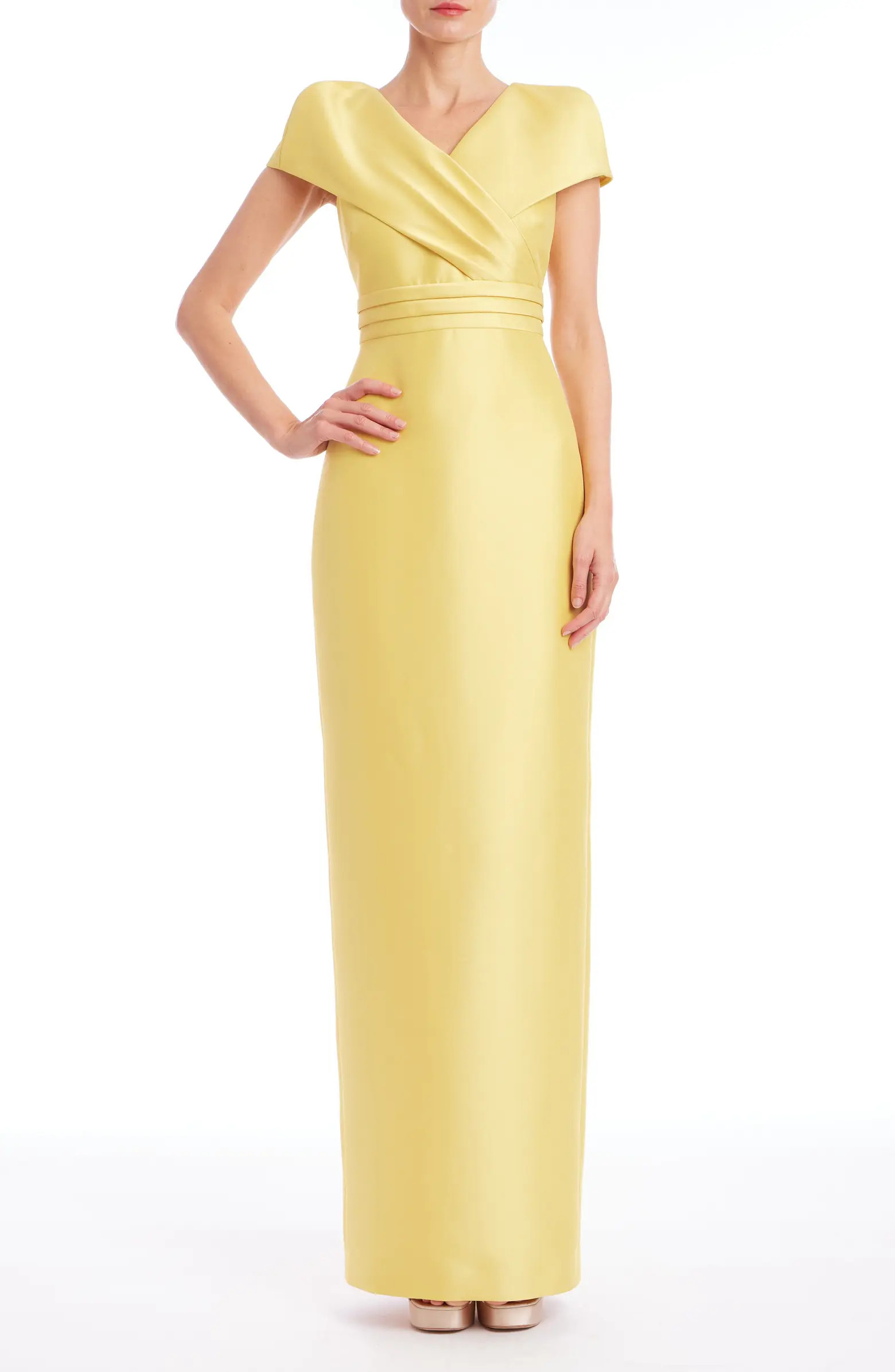 Badgley Mischka Collection Taffeta Column Gown | Nordstrom | Nordstrom