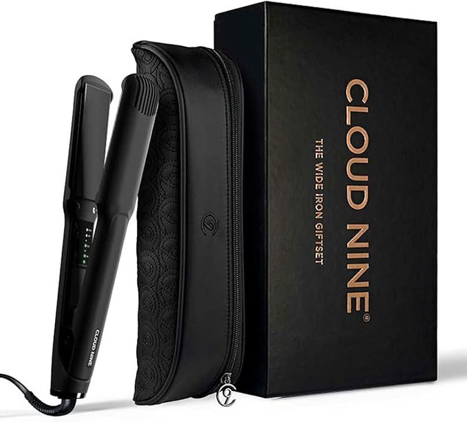CLOUD NINE The Wide Iron Hair Straightener Gift Set | Ceramic Floating Plates Cushion Spring Flex... | Amazon (UK)