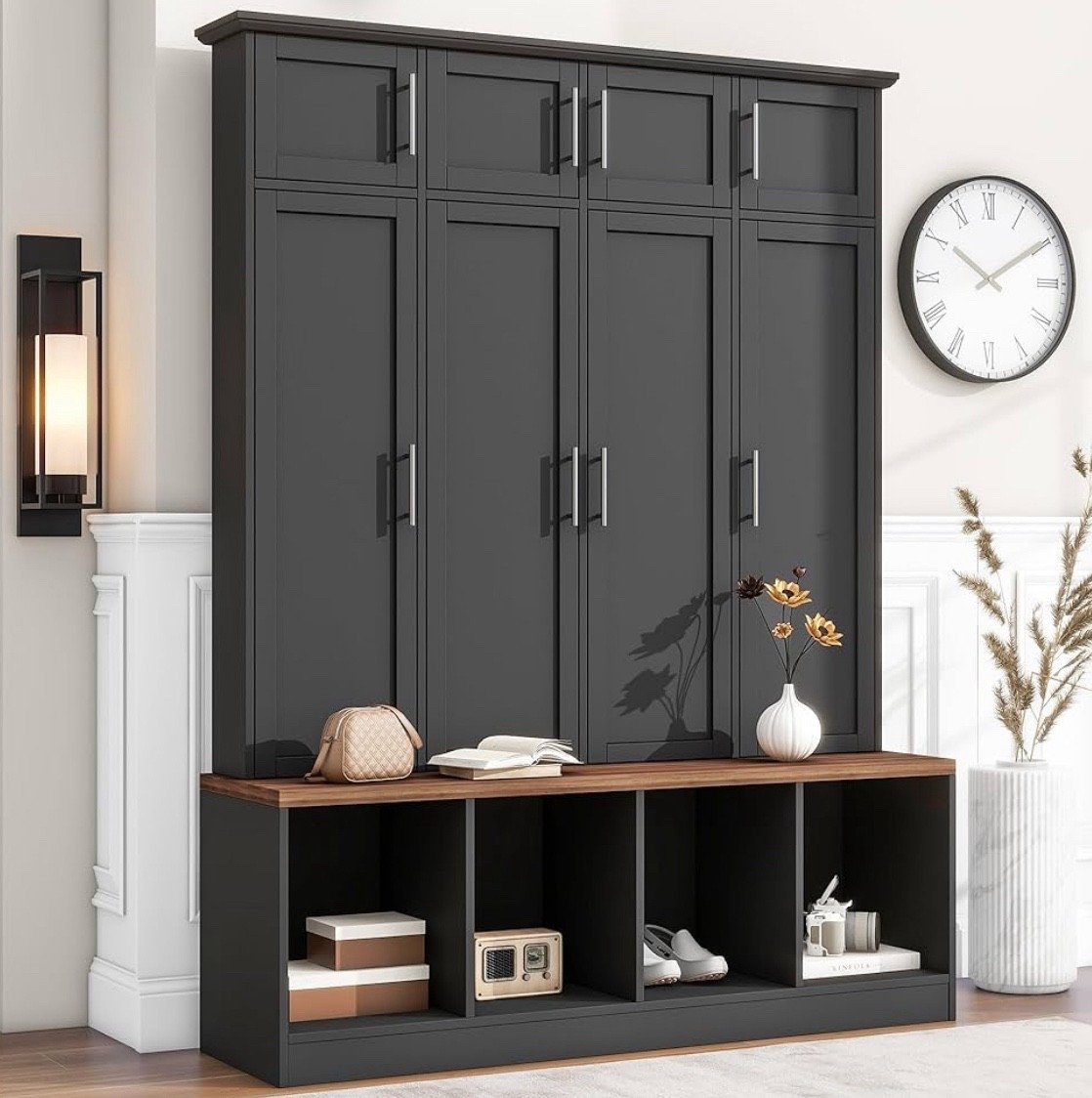 10% off 🎉

Merax Hall Tree with Bench and Shoe Storage Compartments, Particle Board Multi-Functional Entryway Cabinet with 4 Hanging Hooks, Black organizer organize

#LTKFamily #LTKHome #LTKKids