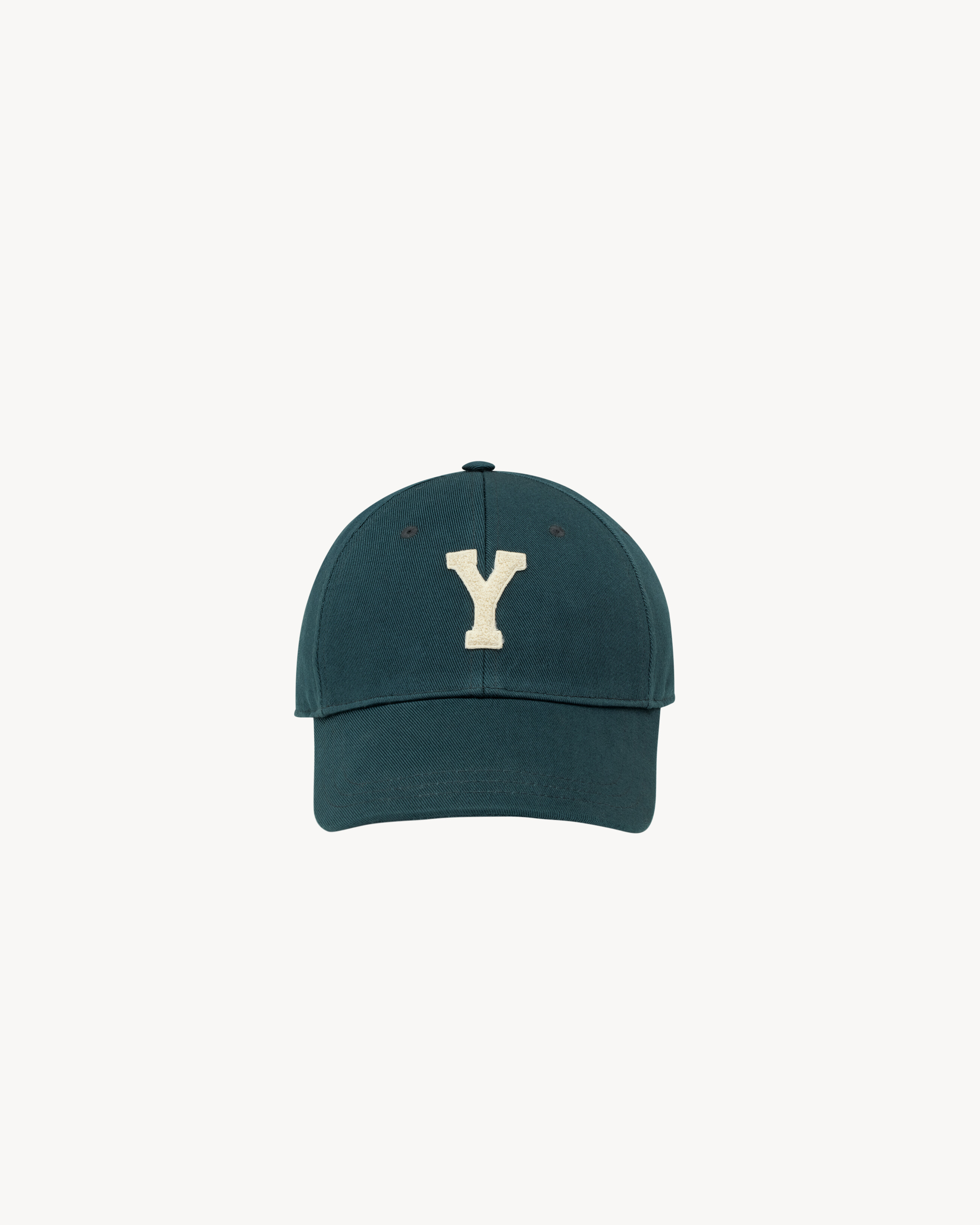 Y varsity cap in gabardine in Green | Saint Laurent | YSL GB | Saint Laurent Inc. (Global)