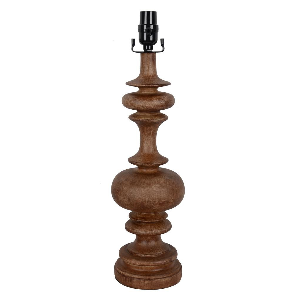 Mix and Match 20.75 in. Faux Wood Table Lamp Base | The Home Depot