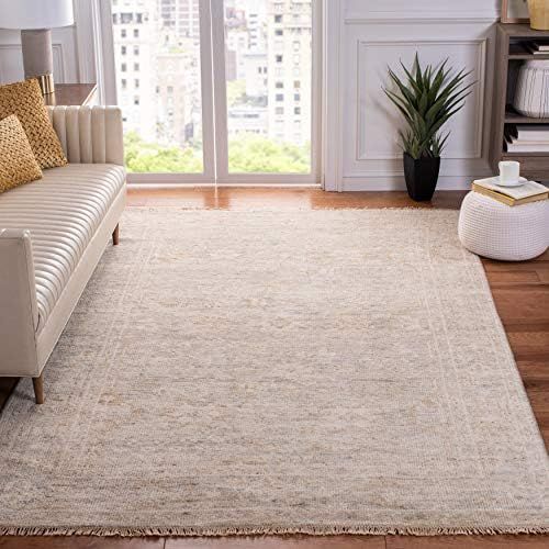 SAFAVIEH Samarkand Collection 6' x 9' Light Grey/Beige SRK112F Hand-Knotted Traditional Oriental ... | Amazon (US)