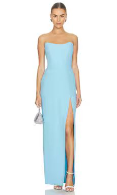 Amanda Uprichard x REVOLVE Chamberlain Maxi Dress in Pacific from Revolve.com | Revolve Clothing (Global)