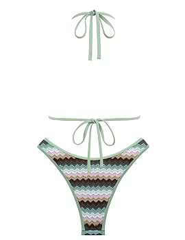 seamoly Women's Bikini Sets Halter Neck Crochet Colorblock Two Piece Swimsuits Open Back Sexy Hig... | Amazon (US)
