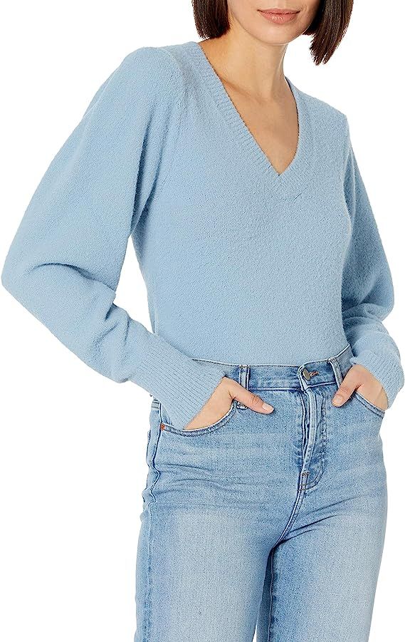 The Drop Women's Edith Pleated Shoulder V-neck Sweater | Amazon (US)