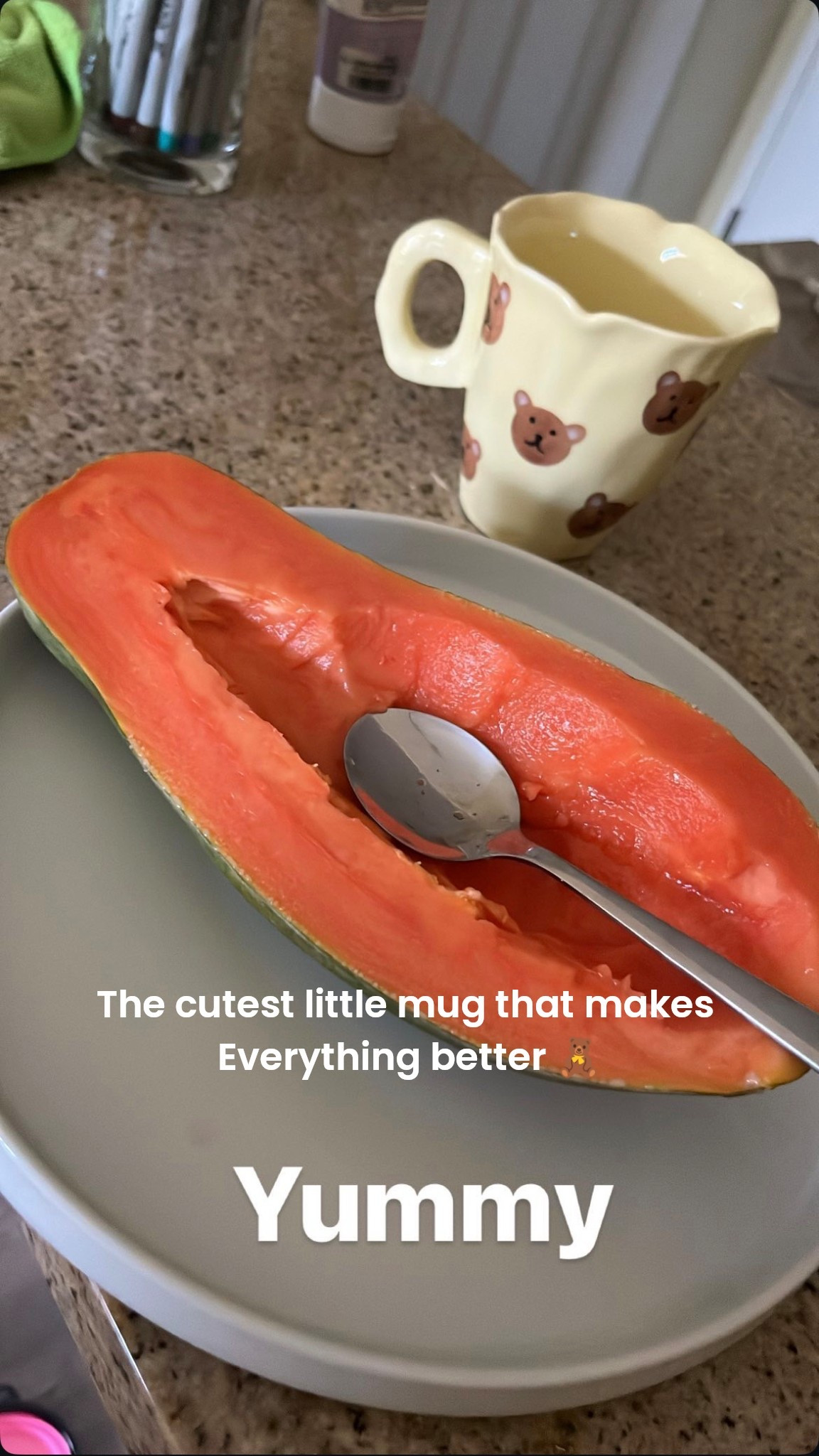 The cutest little mug makes everything better 🧸☕✨  
Cozy mornings, fresh fruit, and sweet little details.  

cute mug, aesthetic mug, cozy morning, girly kitchen, bear mug, aesthetic kitchen, morning routine, cute kitchen finds, neutral kitchen decor, cozy vibes  

#cutemug #cozymorning #aestheticmug #girlykitchen #kitchendecor #cozykitchen #morningroutine #aestheticfinds #cutekitchen #homeaesthetic #ltkstyletip #ltkfindsunder50 #coffeemugs #cutesycoffeemugs 

#LTKHome #LTKSeasonal #LTKmorningroutine