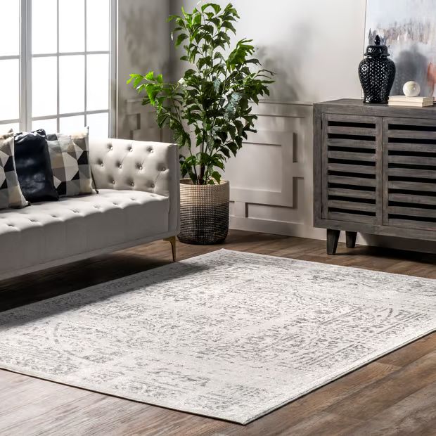 Gray Ring Around The Rosette Area Rug | Rugs USA