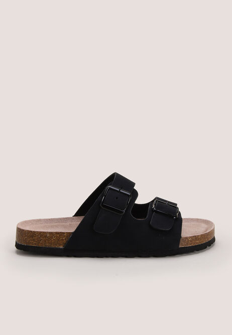 Womens Black Buckle Sandal | Peacocks