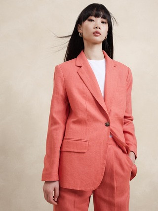 Lina Relaxed Linen Blazer | Banana Republic (US)