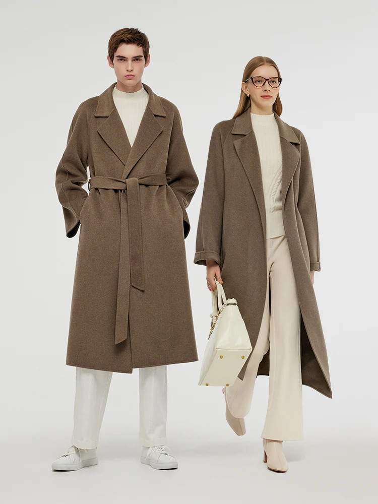 Cashmere Wool Unisex Wrap Coat | GOELIA