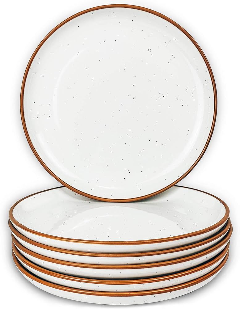 Mora Ceramic Plates Set, 7.8 in - Set of 6 - The Dessert, Salad, Appetizer, Small Dinner etc Plat... | Amazon (US)