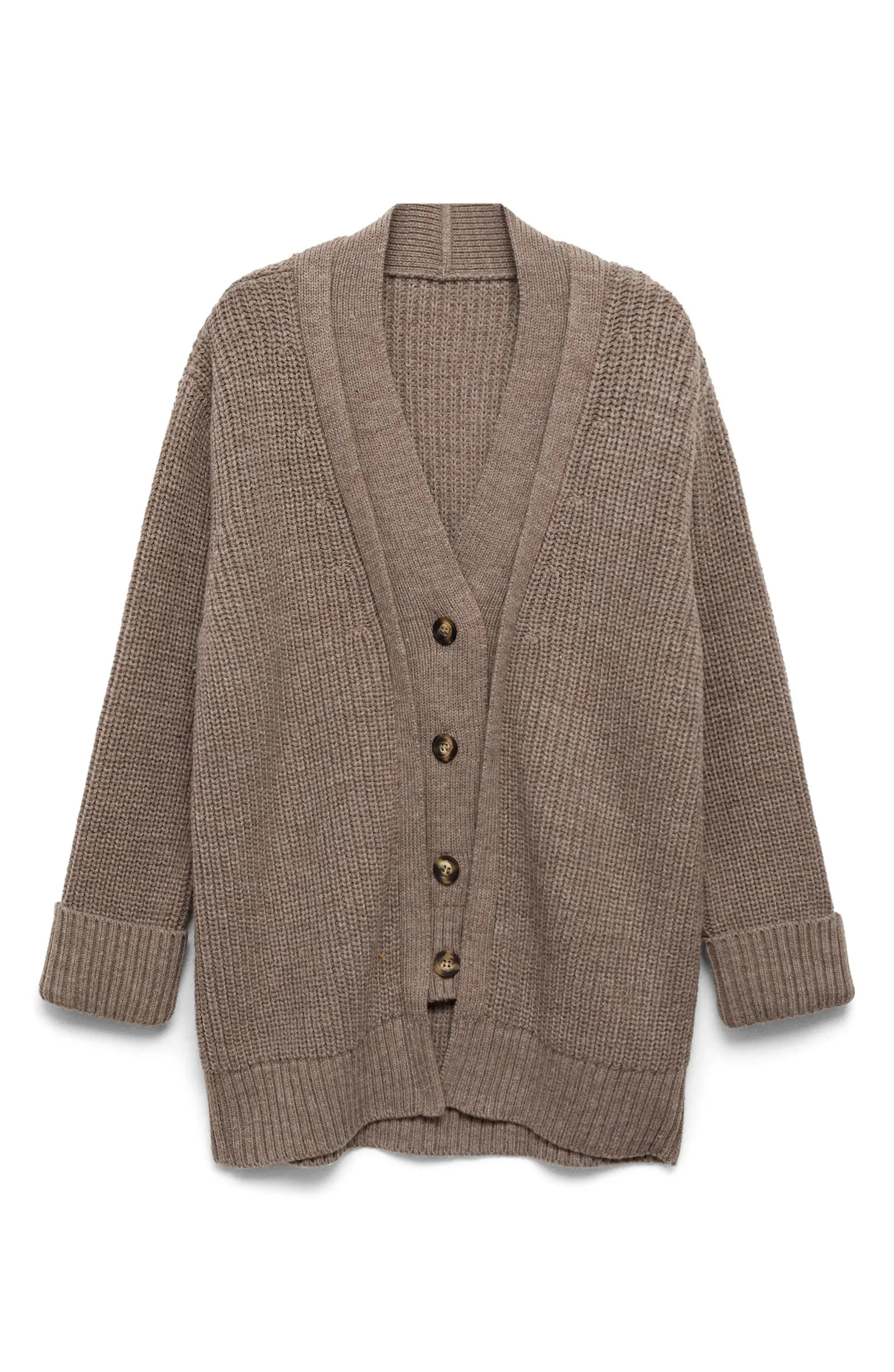 MANGO Oversize V-Neck Cardigan | Nordstrom | Nordstrom