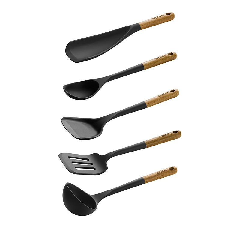 Staub 5 Piece Silicone & Acacia Utensil Set | Bloomingdale's (US)