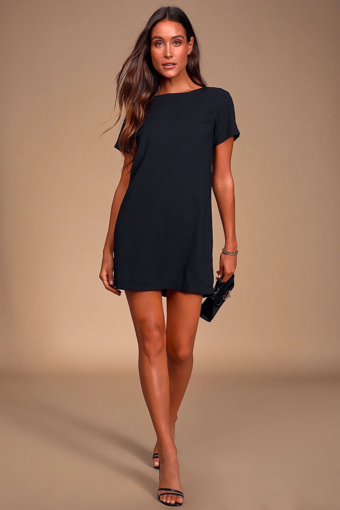 Shift and Shout Black Shift Dress | Lulus (US)