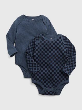 Baby 100% Organic Cotton Heather Bodysuit (2-Pack) | Gap (US)