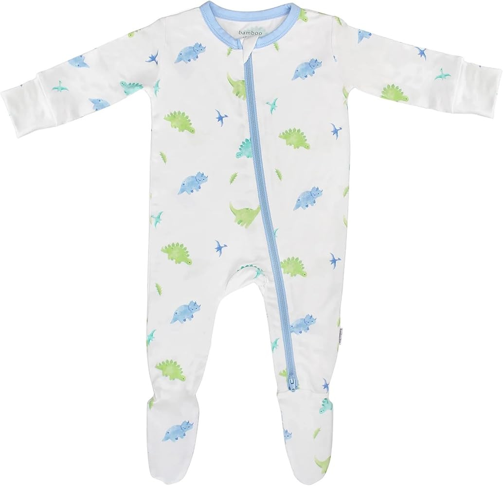 Soft Baby Bamboo Viscose Footie Pajamas, Zipper Closure, 0-24 Months | Amazon (US)