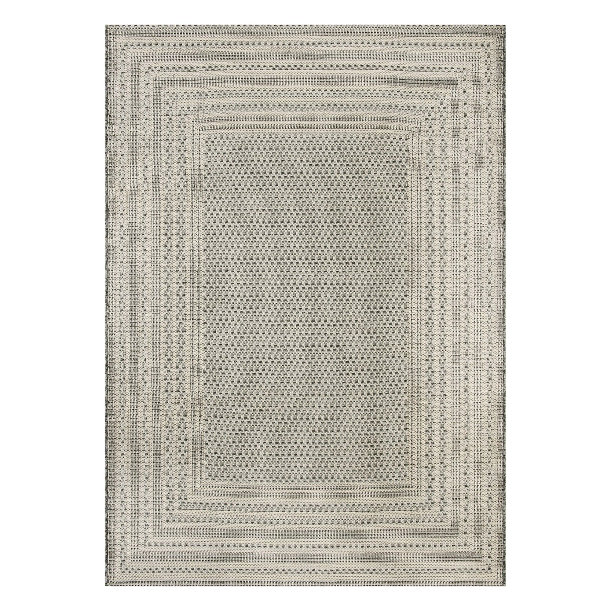Better Homes & Gardens 7’ x 10’ Woven Grey Border Outdoor Rug | Walmart (CA)