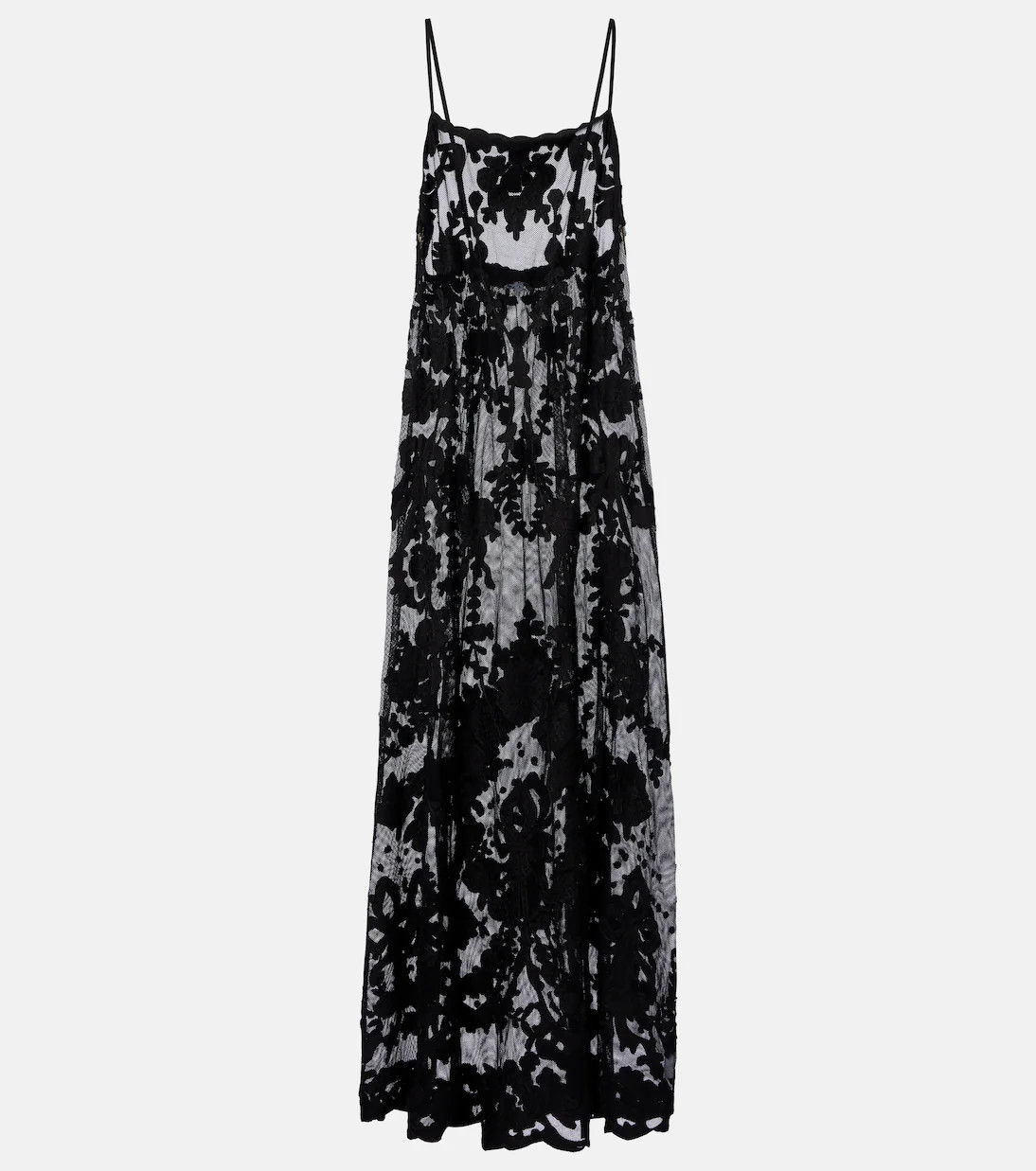 Embroidered sheer cotton maxi dress | Mytheresa (US/CA)