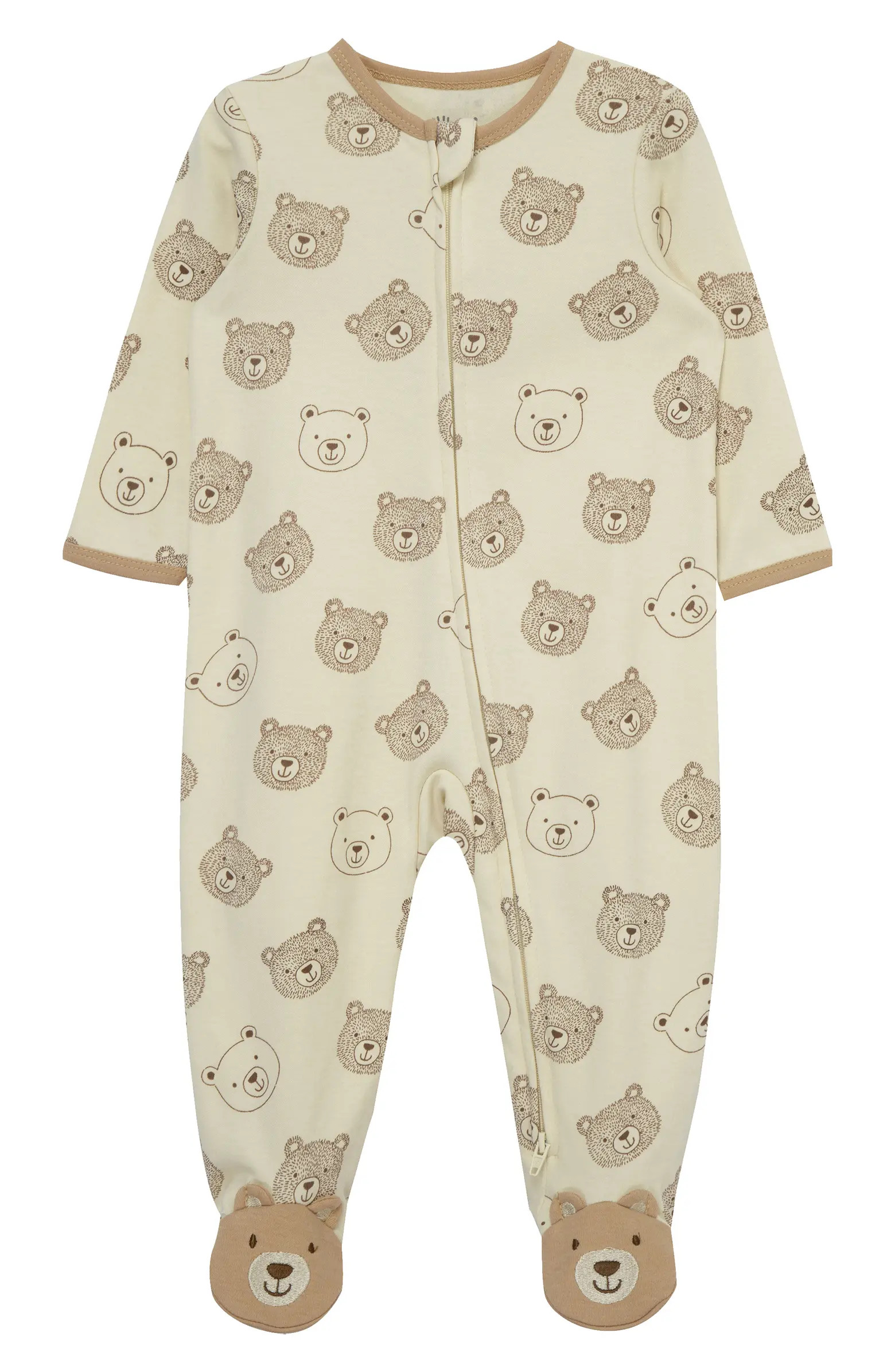 Fuzzy Bears Cotton Footie | Nordstrom Rack