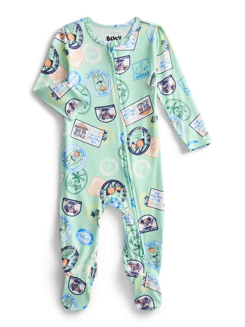 Character Baby Boys or Girls Cozy and Comfortable Viscose Two-Way Zip Footed Sleep 'N Play One-Pi... | Walmart (US)