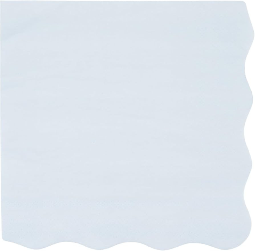 Light Blue Wavy Large Paper Napkins | Premium Party Table Decor, Baby Shower, Easter, Hanukkah, M... | Amazon (US)