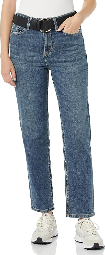 Amazon Essentials Women's High-Rise Straight Jeans - Discontinued Colors | Amazon (US)