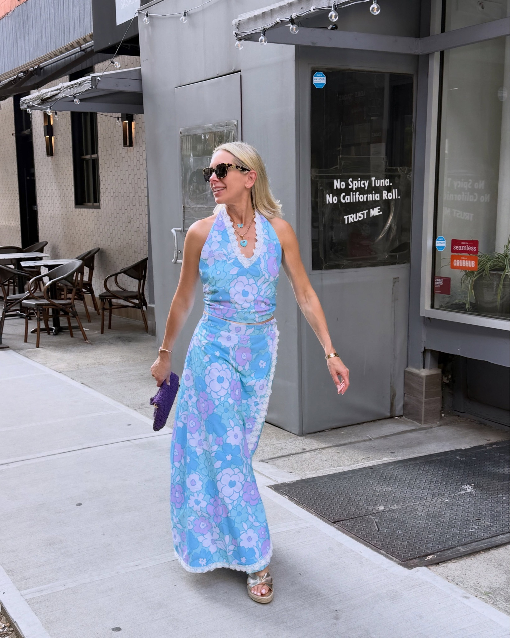 The two piece set so many of you asked about. 🤍

I’ve always loved a matching set, and this one from Dottie Hart feels like summer in outfit form. The turquoise and lavender print, the lace trim, the halter top, and the wrap skirt detail make it one of those fits that feels special every time I wear it.

And good news—Dottie Hart is offering 30% off through Sunday with code: KarasStyle30

Comment SHOP and I’ll send you the details. 

#secretsnstyle