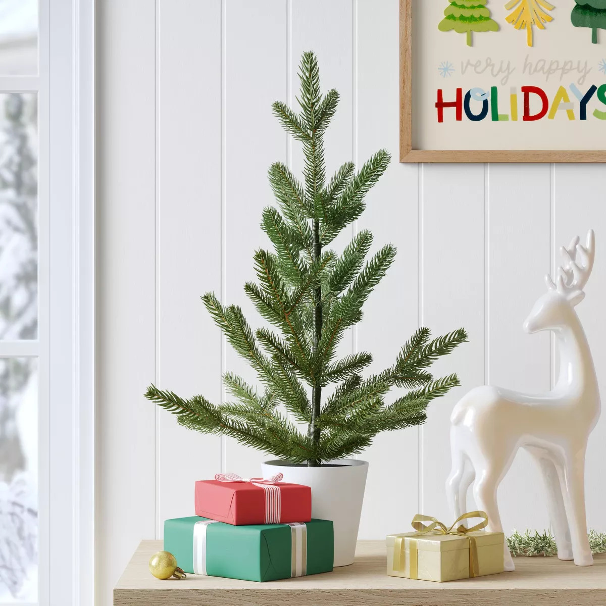 21" Potted Indexed Pine Mini Artificial Christmas Tree - Wondershop™ | Target