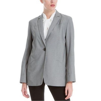 Max Studio London Womens Houndstooth One Button Blazer Jacket, blkivo, X-Large | Target