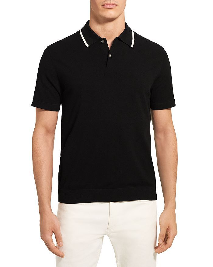 Theory Goris Tipped Collar Polo in Fine Bilen Back to Results -  Men - Bloomingdale's | Bloomingdale's (US)