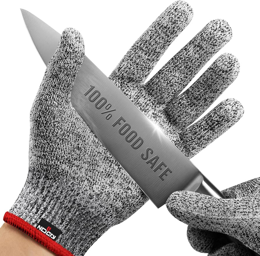 NoCry Premium Cut Resistant Gloves Food Grade — 100% Food Safe — Level 5 Meat Cutting Glove for Chefs & Butchers — Perfect Mandoline Glove or Oyster Shucking Gloves with Superior Comfort & Dexterity | Amazon (CA)