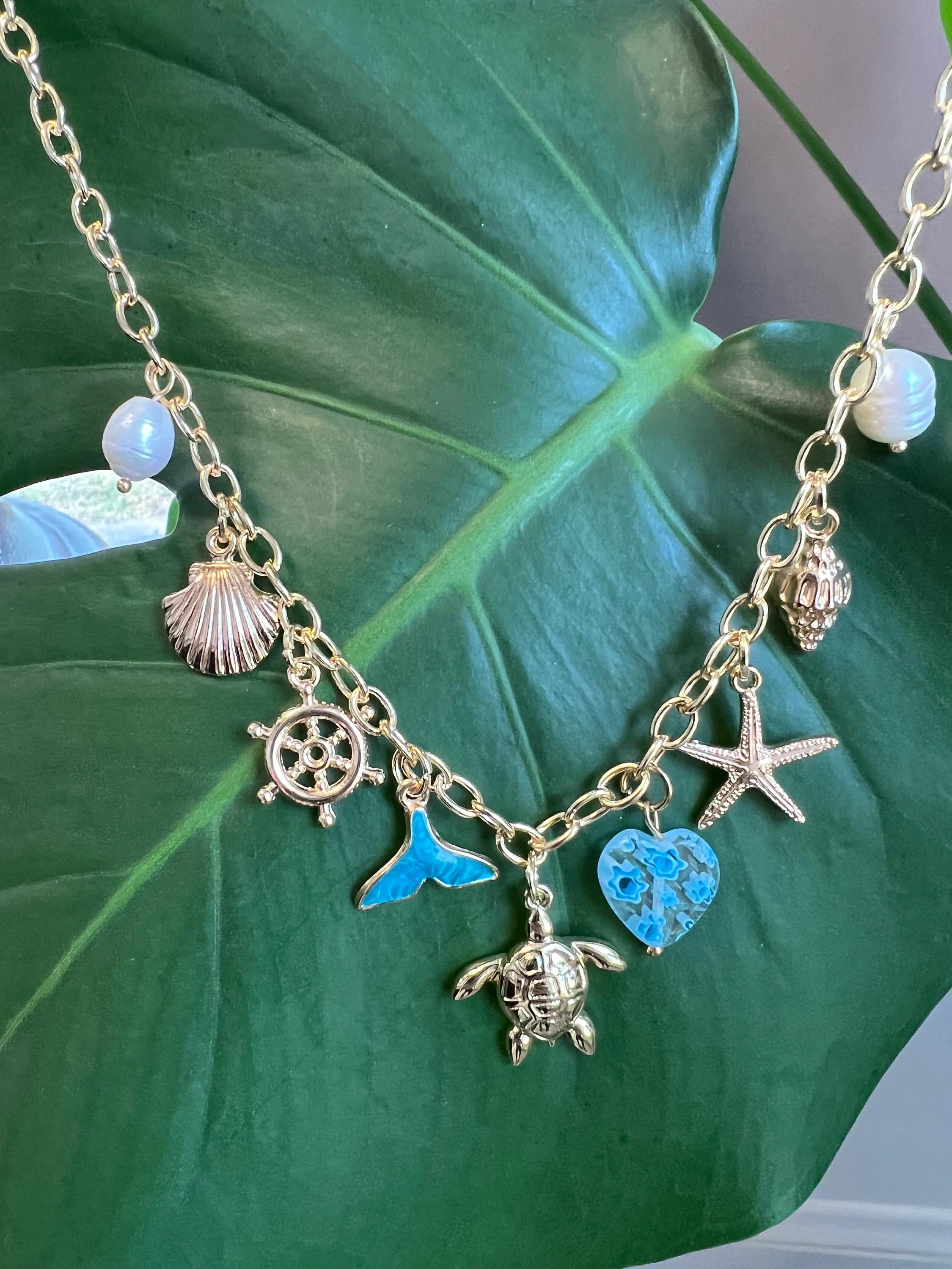 The Coastal Turtle Charm Necklace - Etsy | Etsy (US)