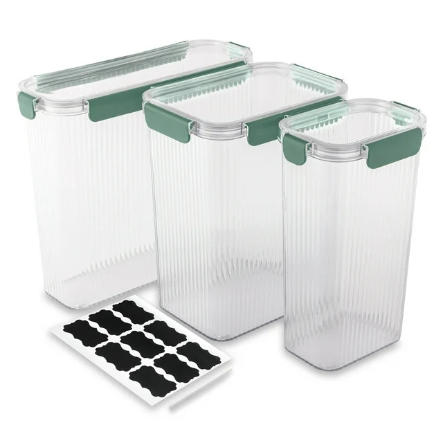 Thyme & Table 8 Piece Pantry Storage Container Set, Green | Walmart (US)