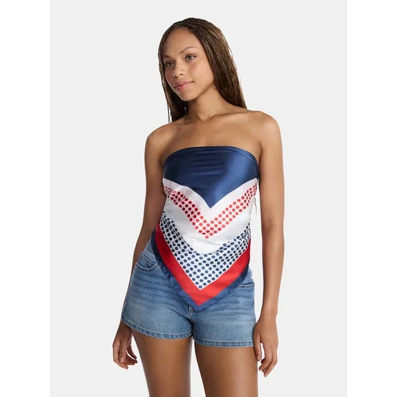 No Boundaries Women's Americana Print Square Scarf | Walmart (US)