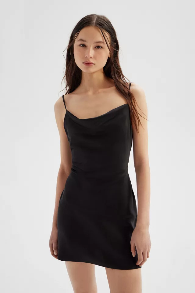 UO Mallory Cowl Neck Slip Dress | Urban Outfitters (US and RoW)