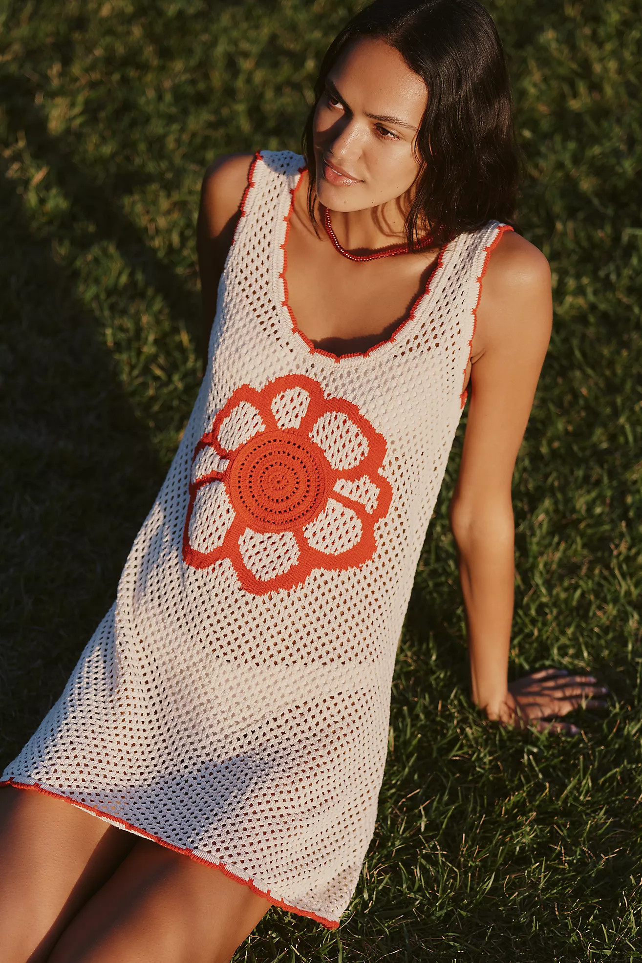 Celandine Tropicana Crochet Mini Dress | Anthropologie (US)