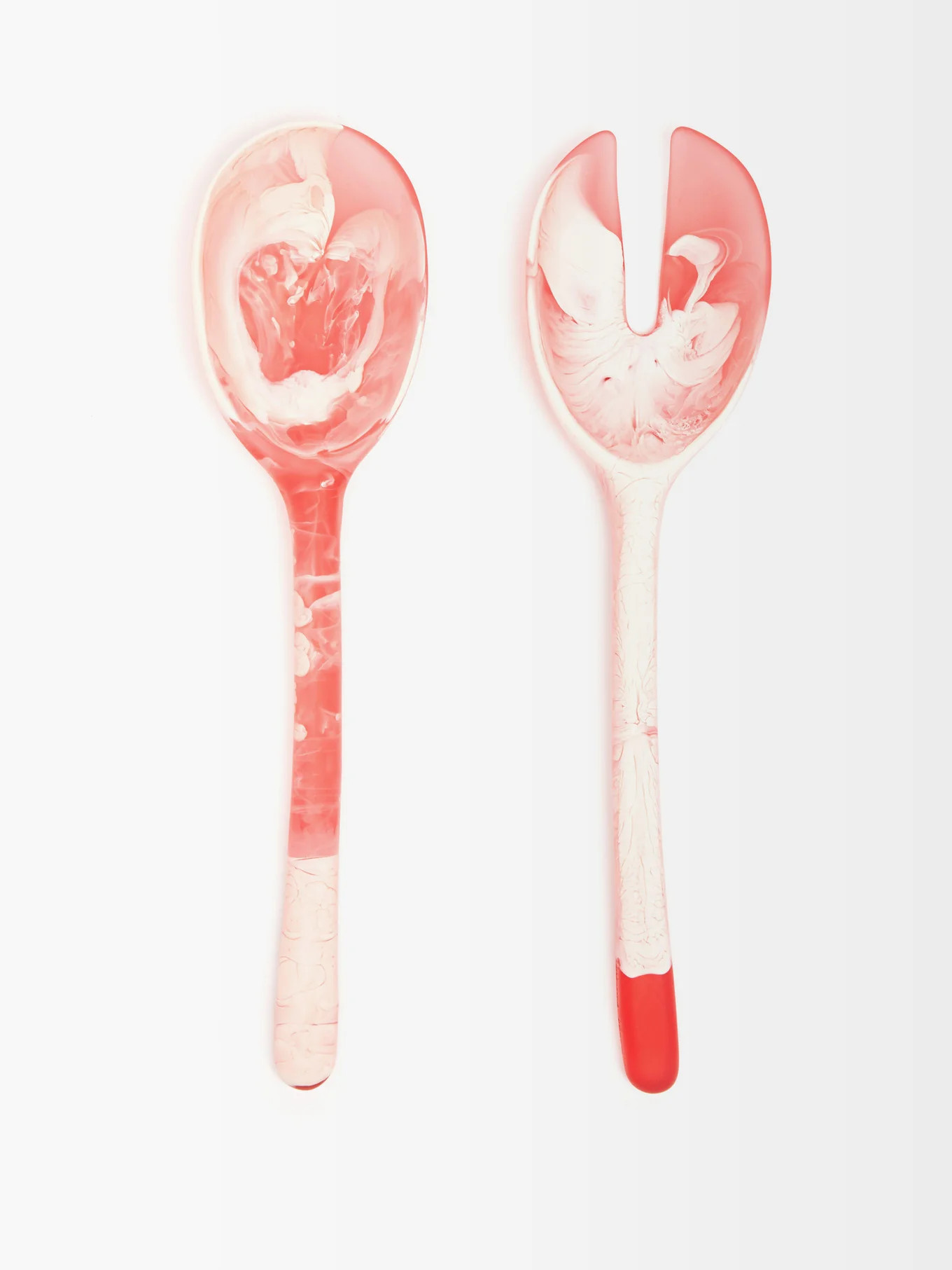 Stone marbled-resin salad servers | Matches (UK)