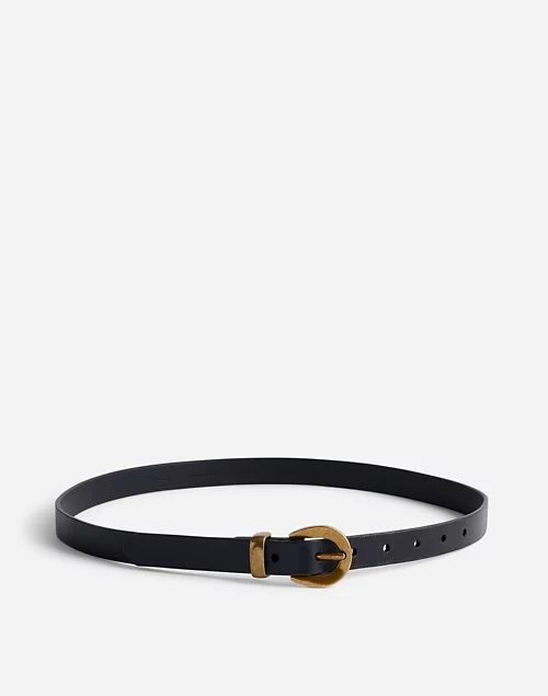 Chunky Buckle Skinny Leather Belt | Madewell