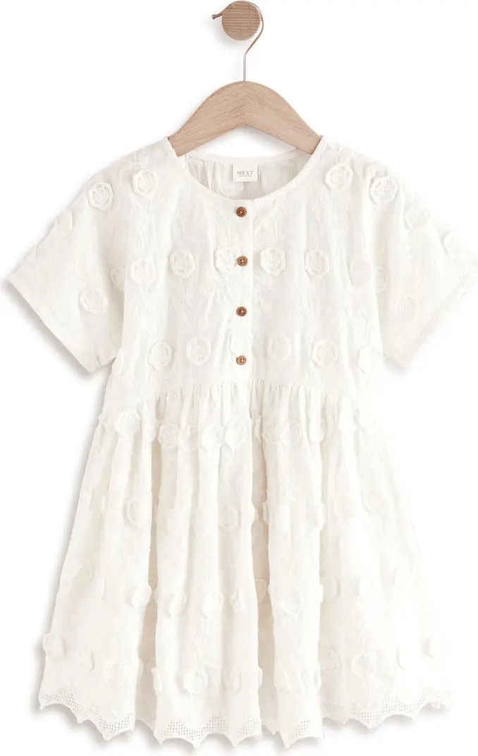 NEXT Kids' Floral Embroidered Cotton Dress | Nordstrom | Nordstrom
