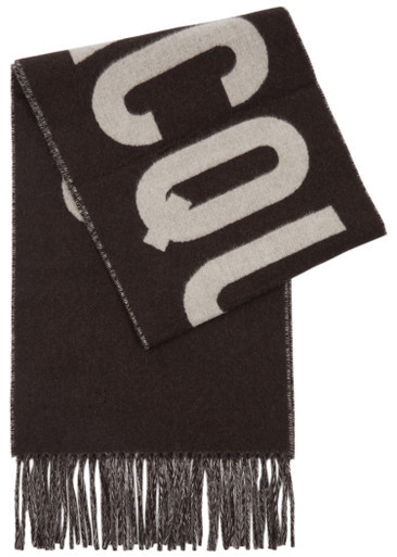 L'écharpe logo-intarsia wool scarf | Harvey Nichols (Global)