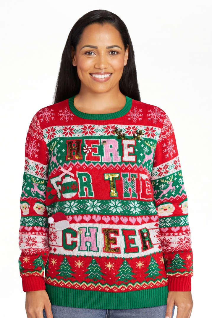 No Boundaries Christmas Sweater, Lightweight, Women's | Walmart (US)