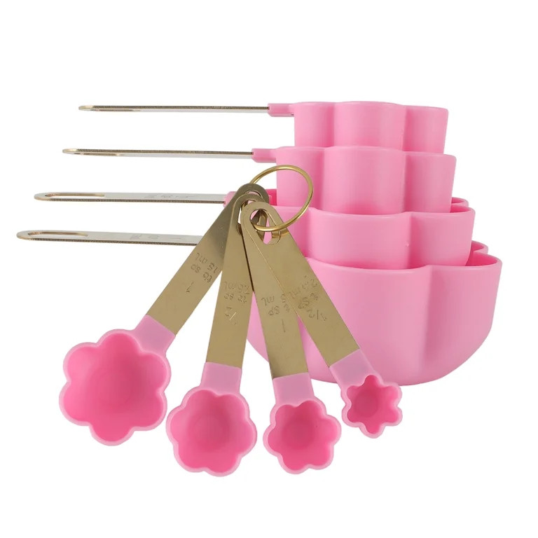 CWC 8 PIECE MEASURING SPOONS & CUPS SET DRK PNK | Walmart (US)